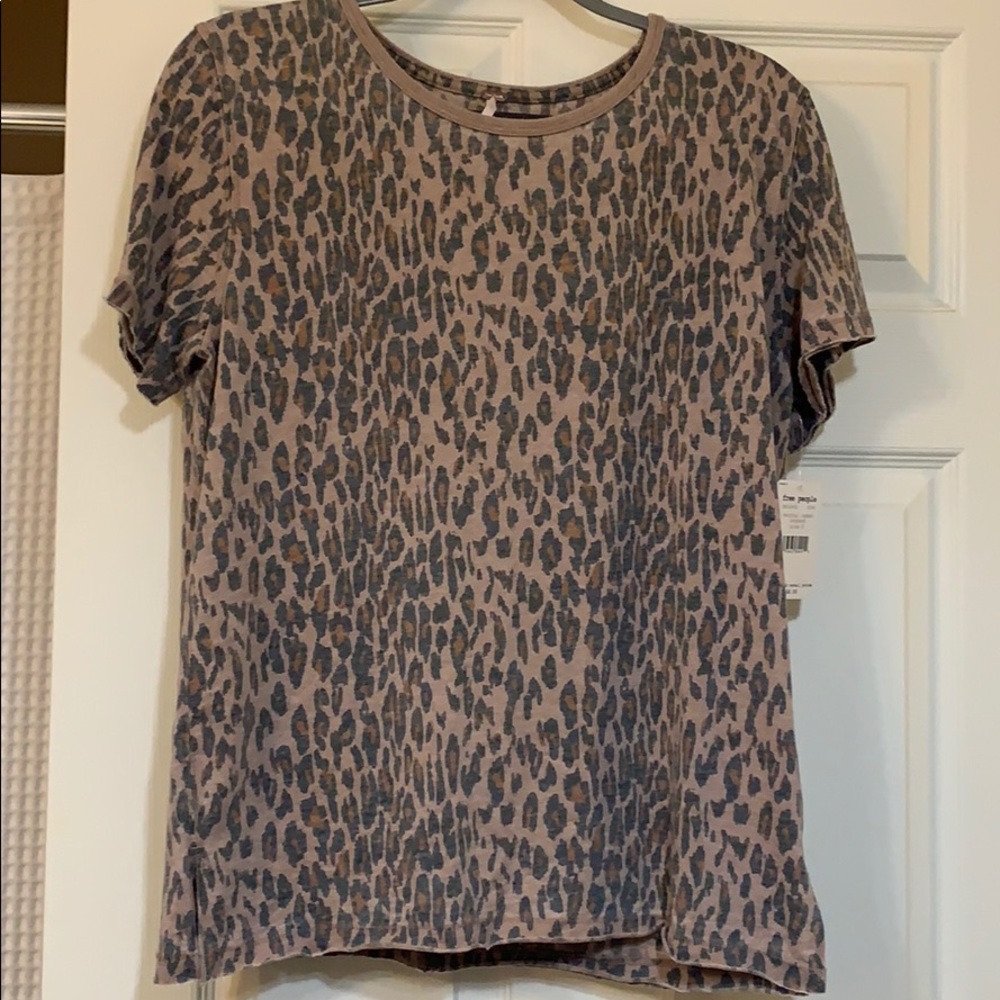 Free People Leopard Tee